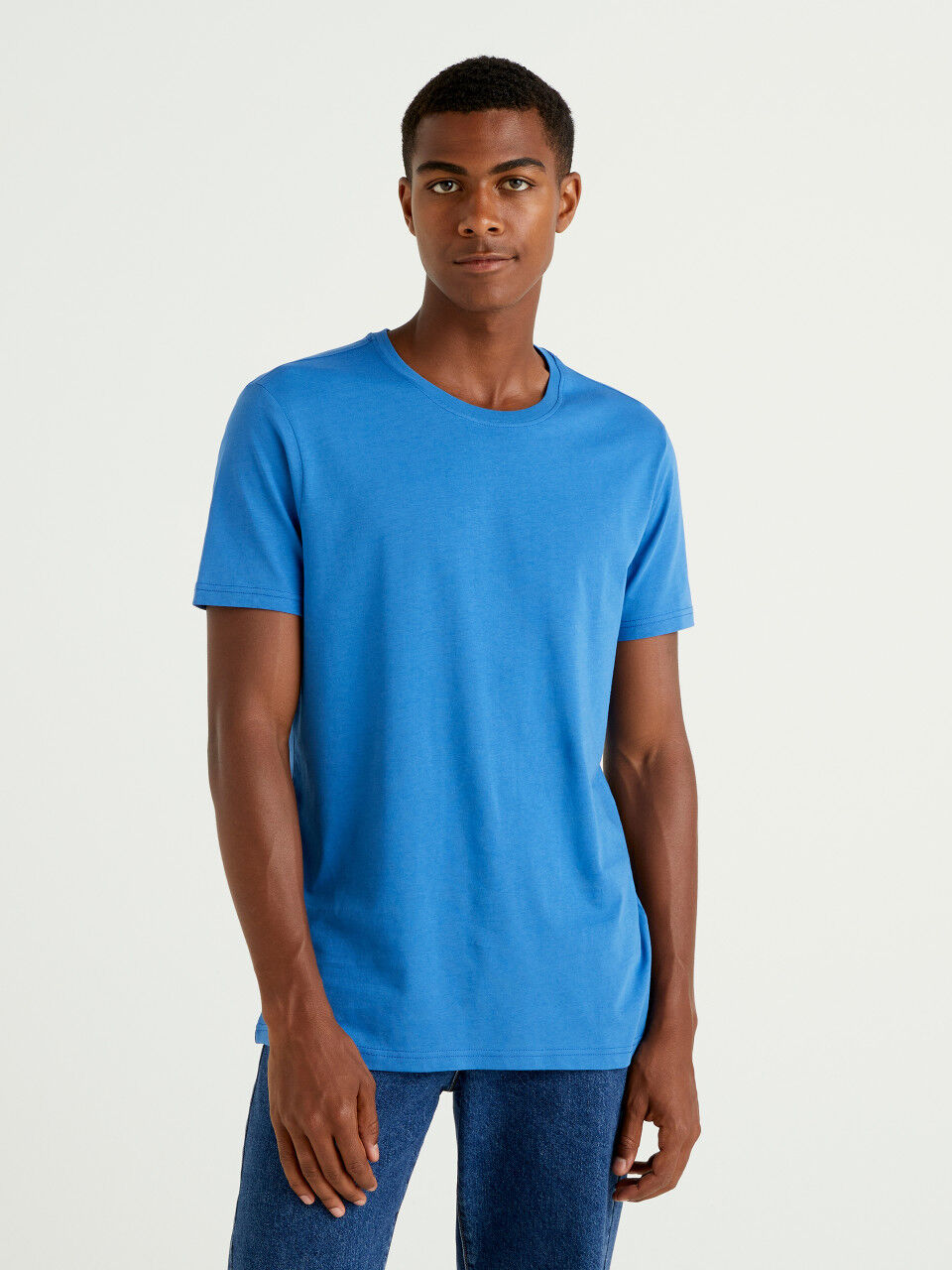 T-Shirt mit kurzen Ärmeln in Blau