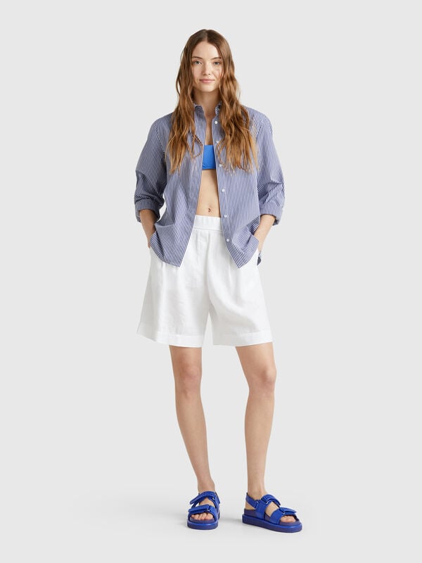 Bermudashorts aus 100 % Leinen Damen