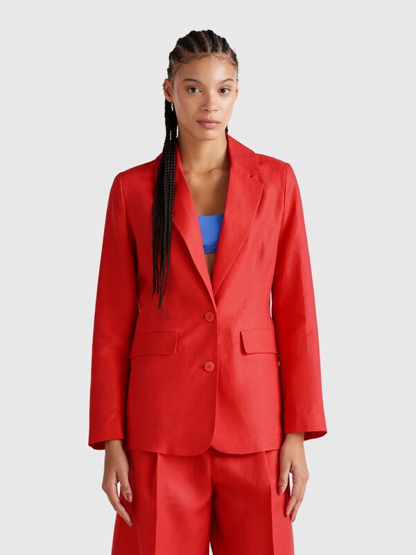 Blazer aus Leinenmischung Damen