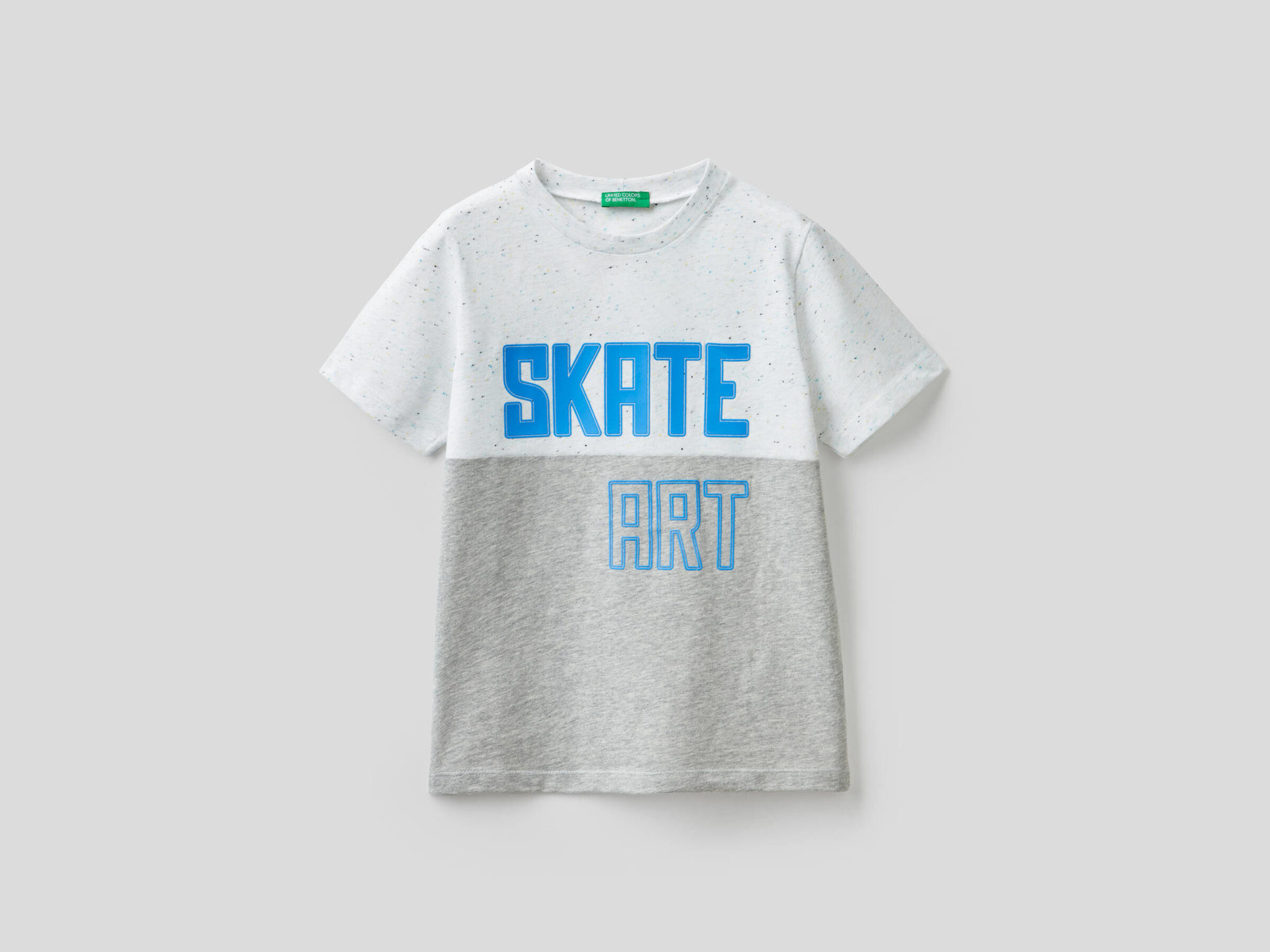 Zweifarbiges T-Shirt mit Print image number null