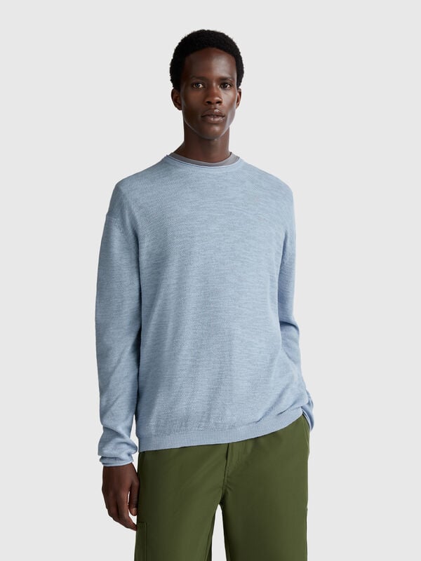 Pullover aus Leinen- und Baumwollmischung Herren