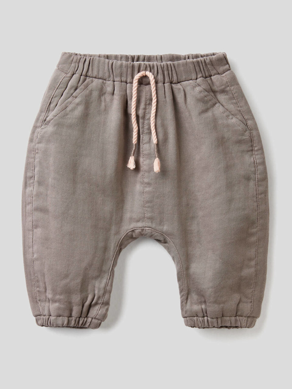 Einfarbige Hose in 100% Baumwolle image number 1