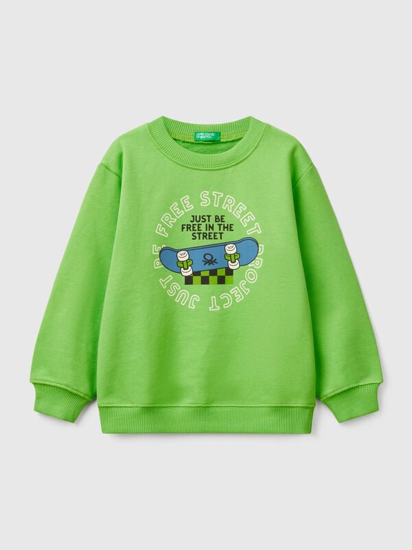 Sweatshirt mit Rundhalsausschnitt und Aufdruck Jungen
