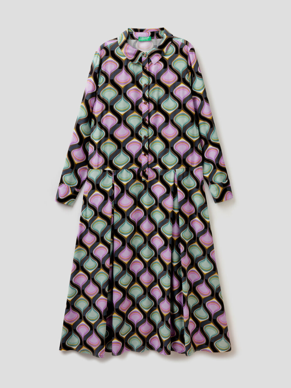 Langes Kleid mit Musterprint image number 1