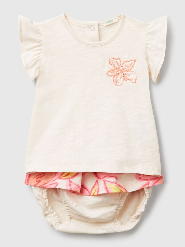 Set aus gemustertem Tanktop und Rock Newborn