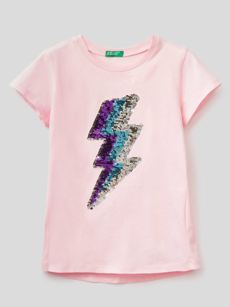 T-Shirt aus Baumwolle mit Pailletten image number 1