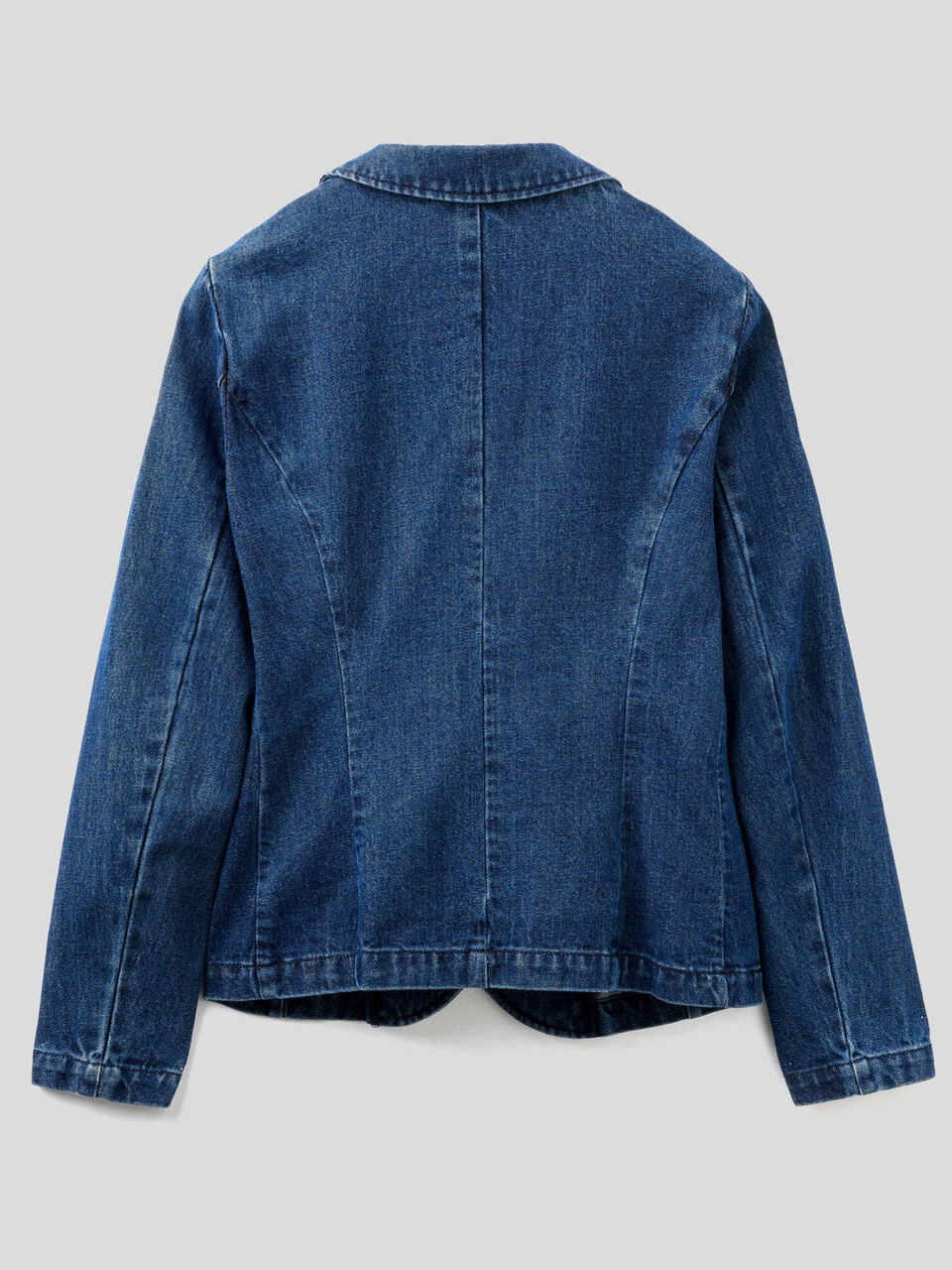 Taillierter Blazer aus Denim in Baumwolle Damen image number 2