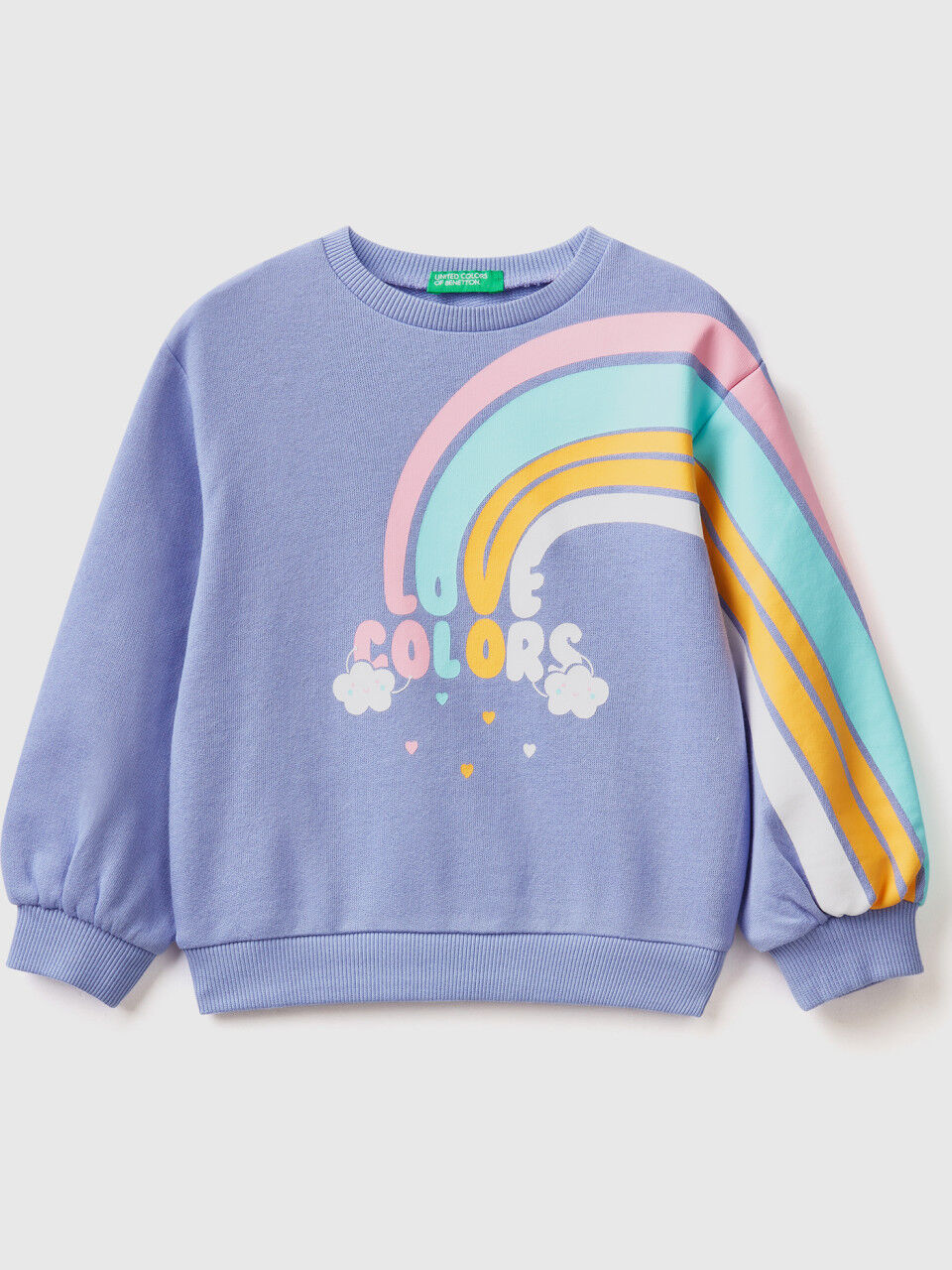 Sweatshirt mit Regenbogen-Print