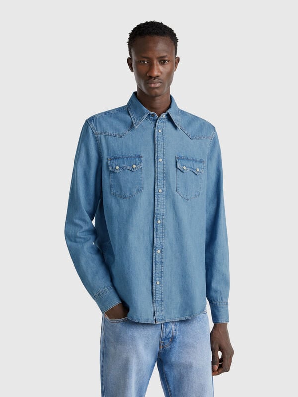Western-Jeanshemd Herren