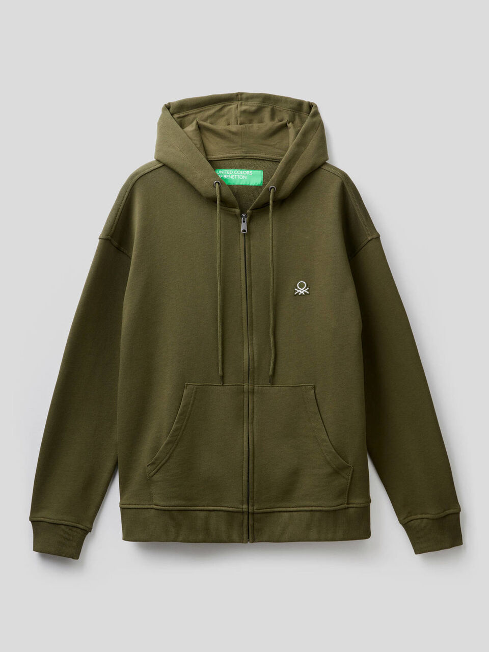 Sweatshirt aus Baumwolle mit Reißverschluss und Kapuze image number 1