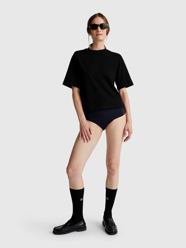 T-Shirt im Boxy-Fit, 100 % Baumwolle Damen
