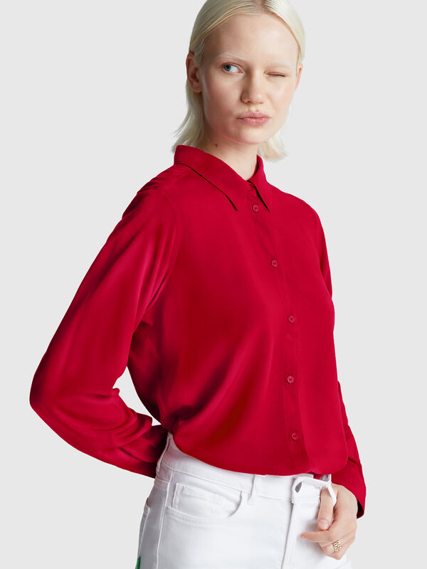 Viskosehemd im Regular Fit Damen