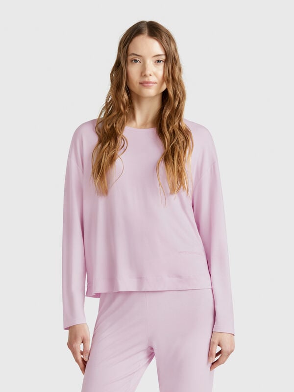 Langarm-T-Shirt aus Stretch-Modal® Damen