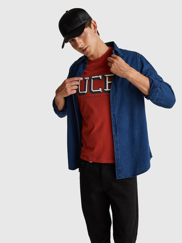 Chambray-Hemd Herren