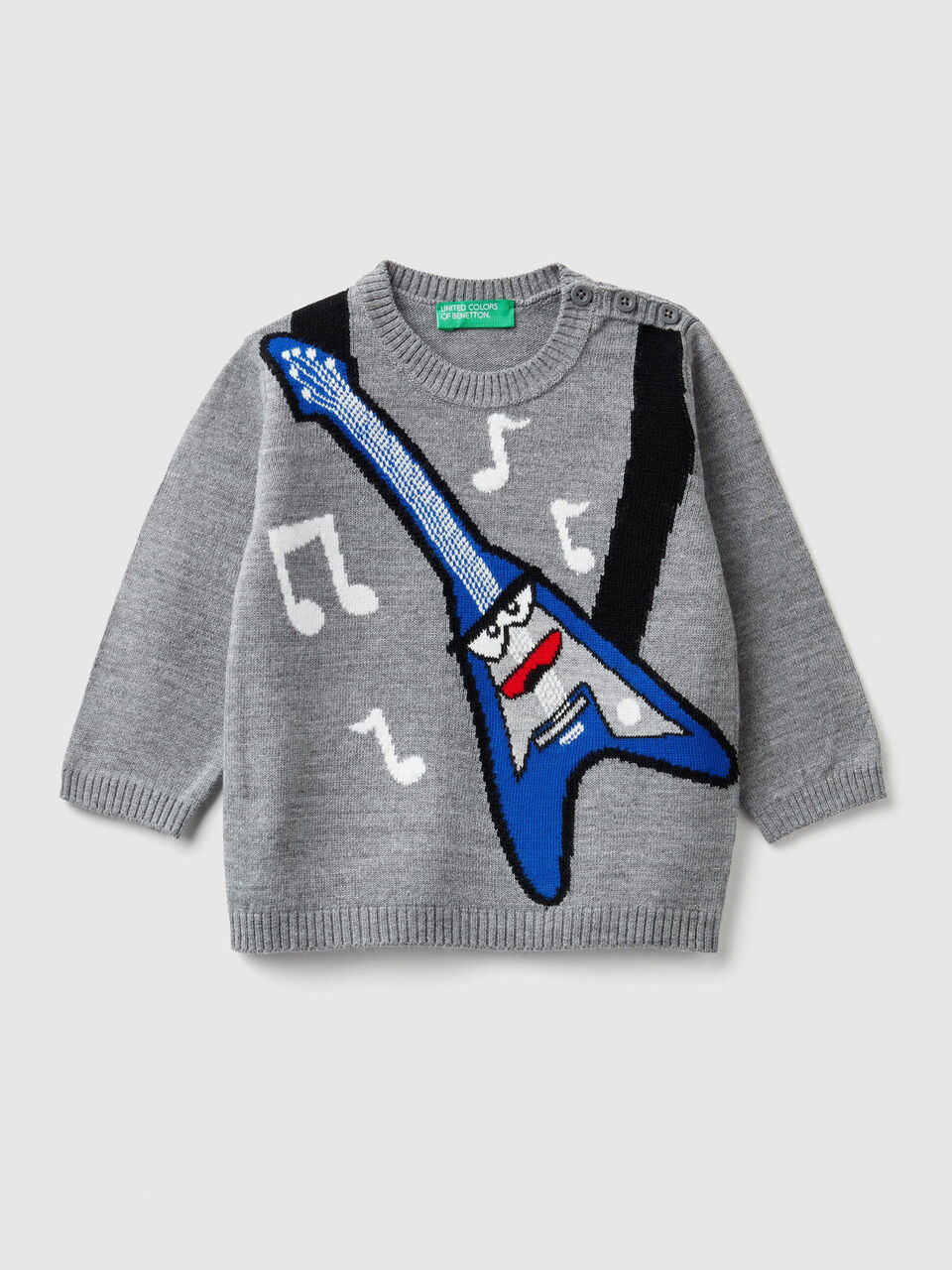 Pullover mit Rock-Intarsienarbeit image number 1