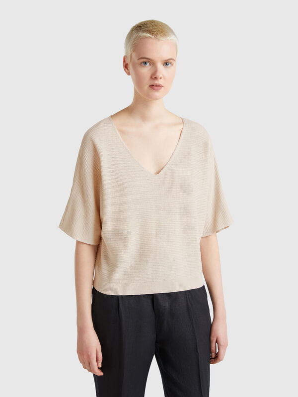 Wendbarer, kurz geschnittener Pullover Damen