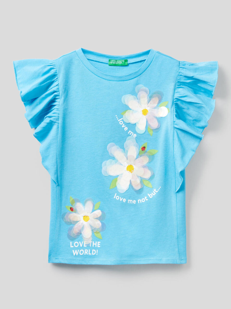 T-Shirt mit Volant-Ärmeln image number 1