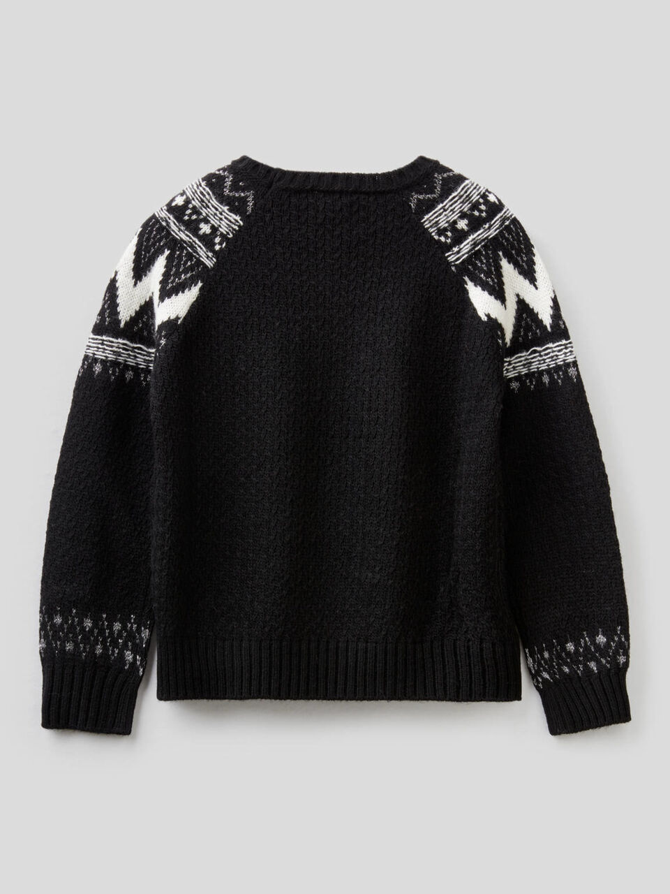 Jacquard-Pullover mit aufgenähten Steinen image number 2