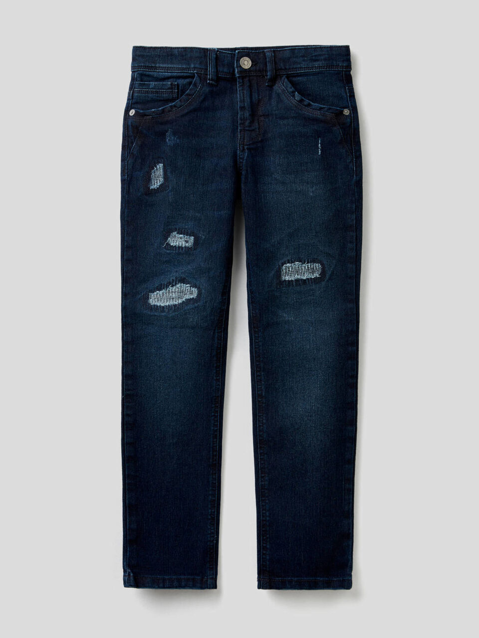Slim-Fit-Jeans im Used-Effekt image number 1