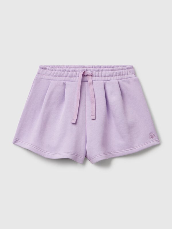 Shorts aus Baumwollfleece Mädchen