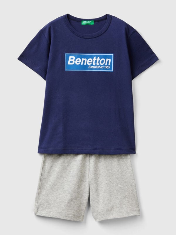 Zweiteiler T-Shirt und Bermuda aus 100% Baumwolle Jungen