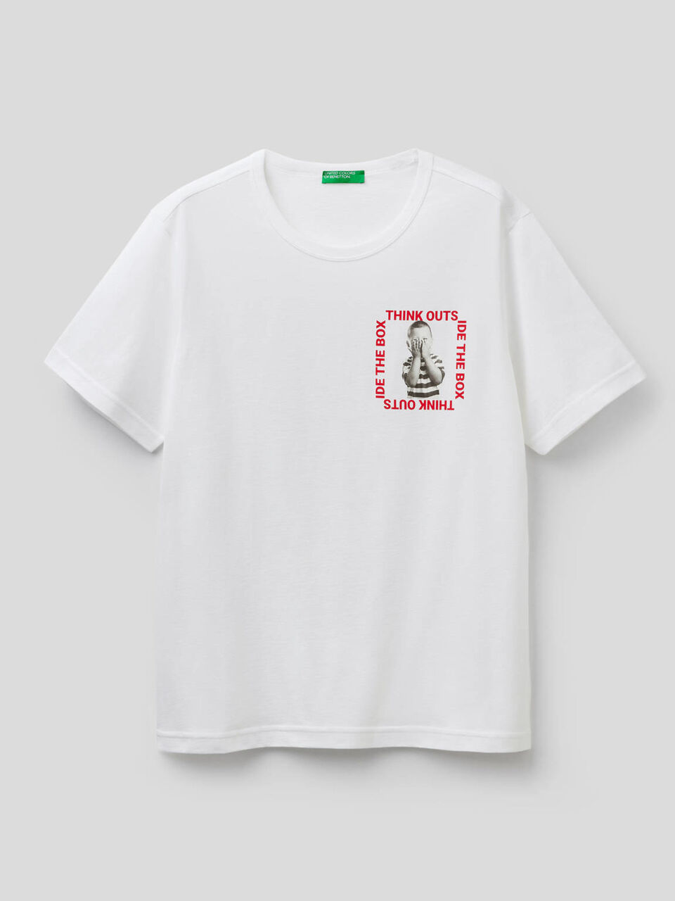 T-Shirt aus reiner Baumwolle mit Print Herren image number 1