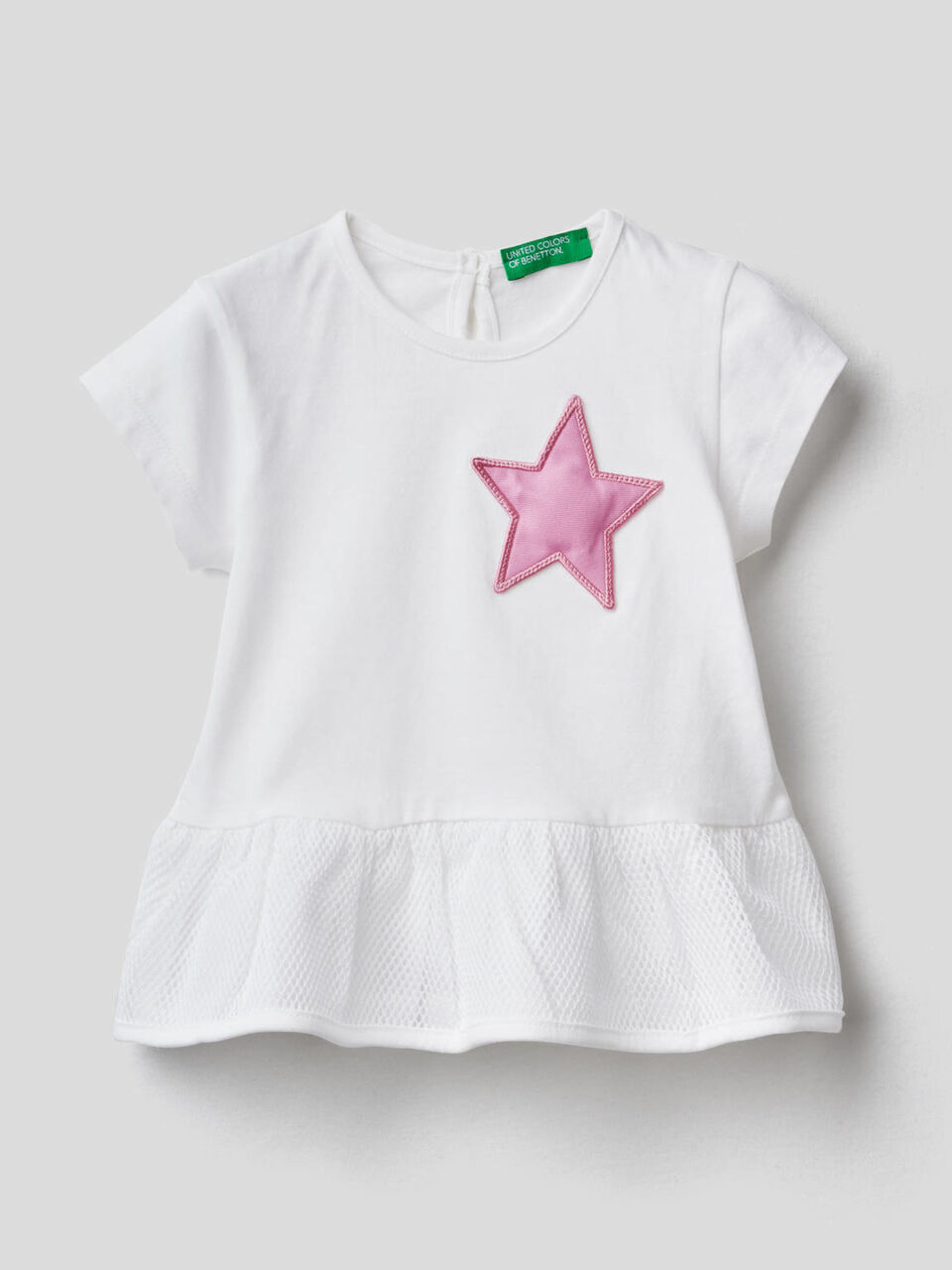 T-Shirt mit Rüsche und Klang-Aufnäher image number 1