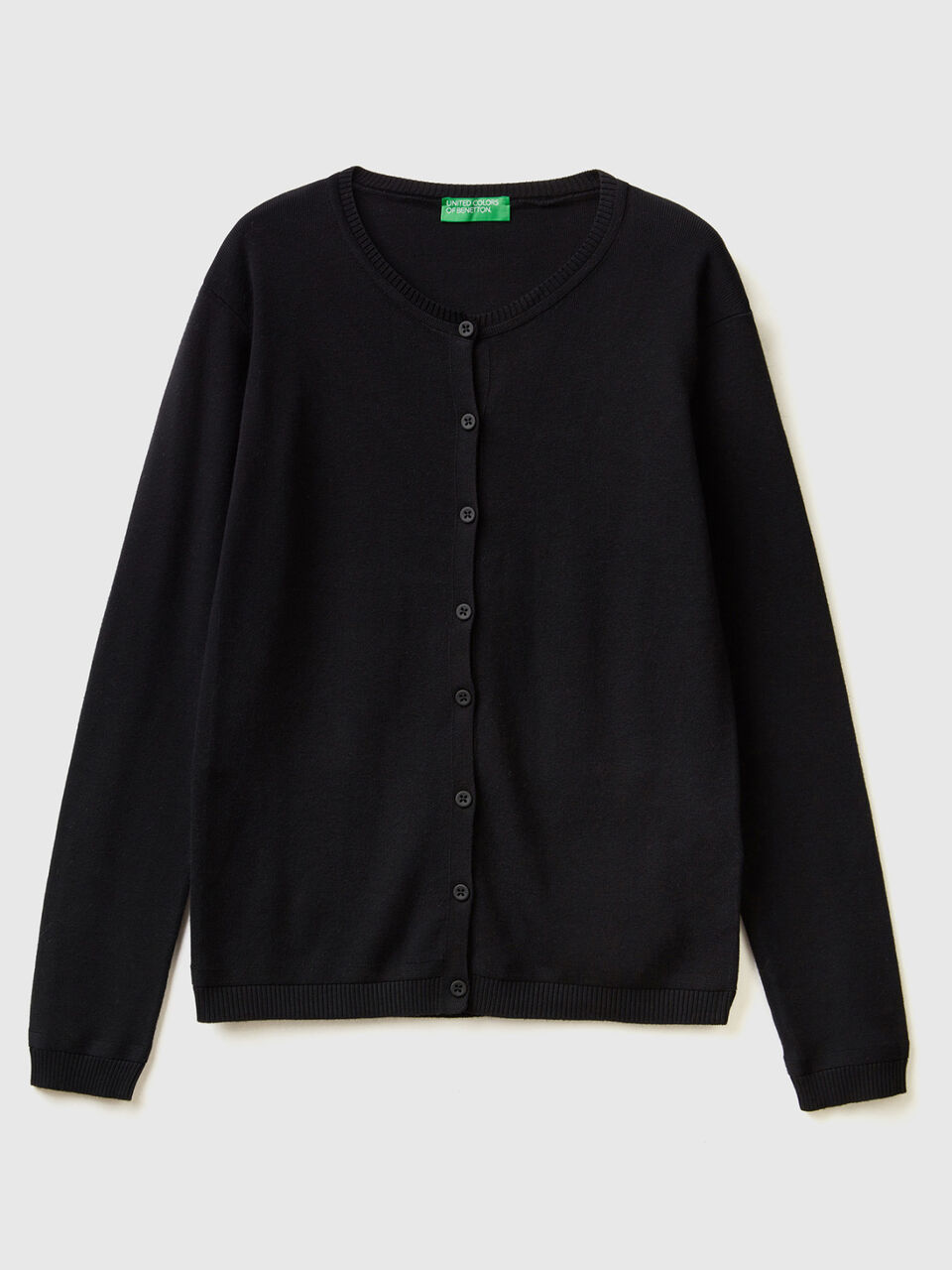 Cardigan mit rundem Ausschnitt aus reiner Baumwolle image number 1