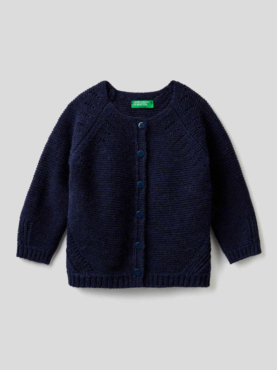 Strickjacke mit Details im Lochmuster image number 1