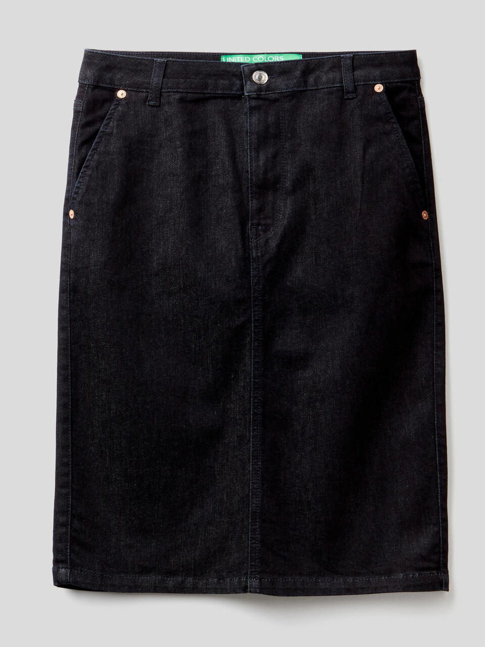 Bleistiftrock aus elastischem Denim image number 1
