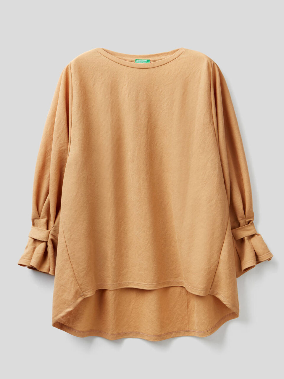 Bluse mit gerafften Ärmeln image number 1