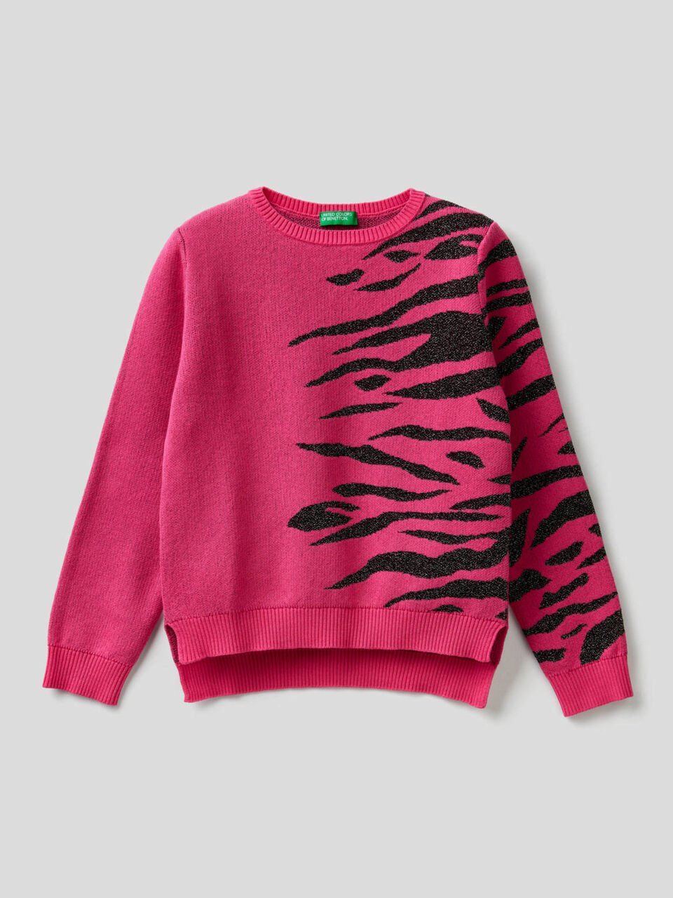 Pullover mit Animalier-Intarsienarbeit image number 1