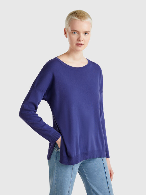 Over-Fit-Pullover aus Baumwolle Damen
