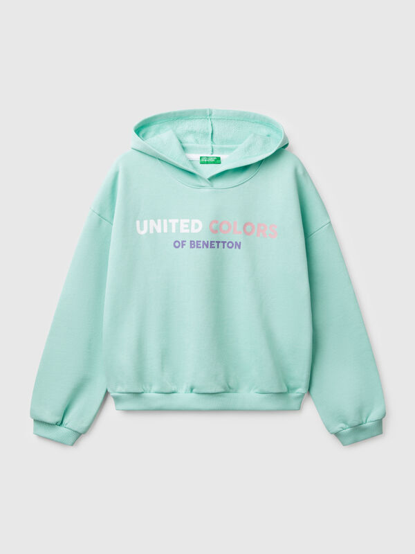 Sweatshirt mit Druck und Kapuze  Mädchen