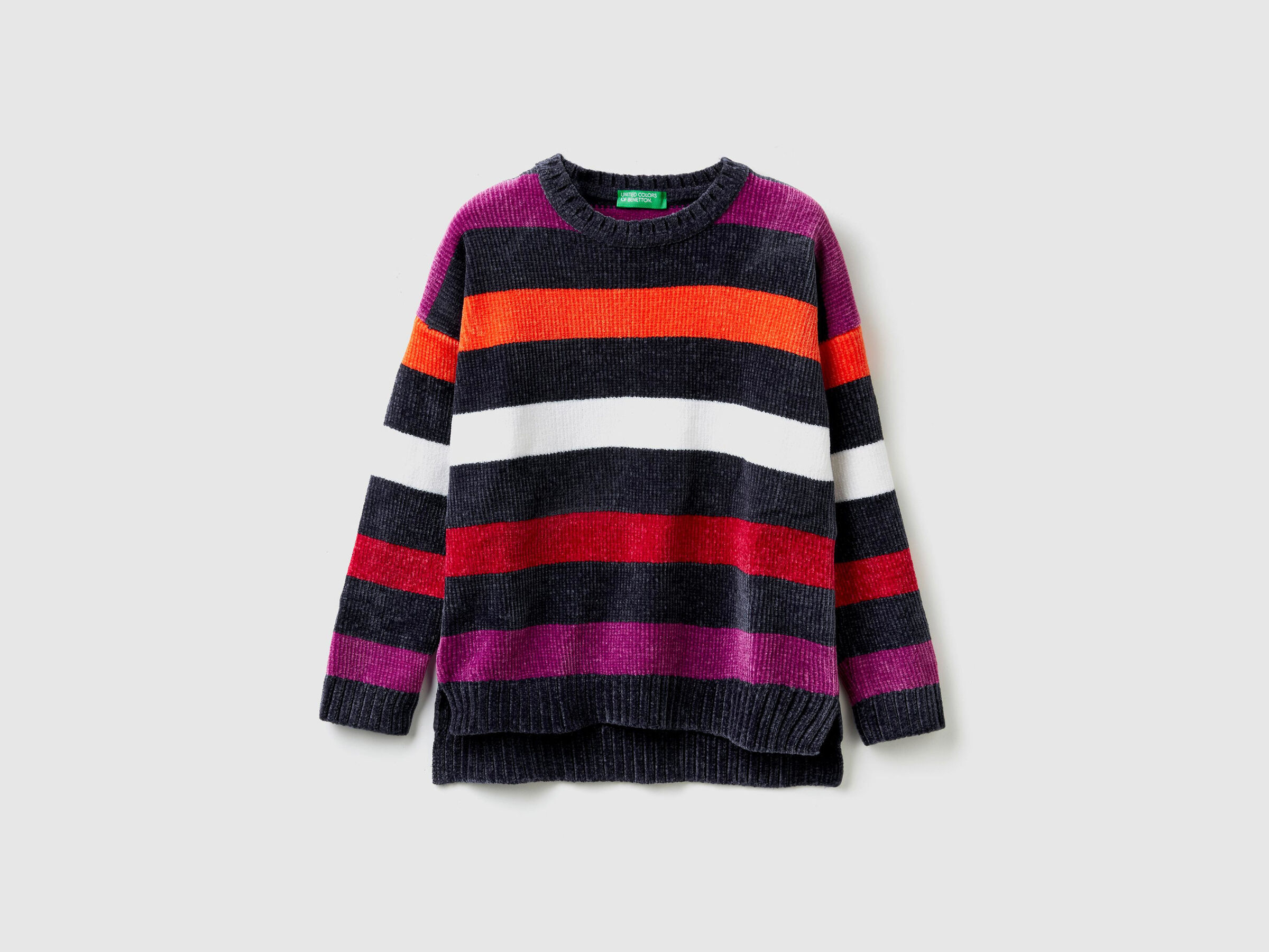 Pullover aus Chenille mit Streifen image number null