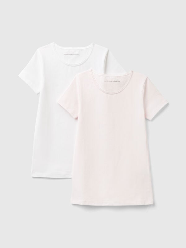 Zwei T-Shirts aus stretchiger Baumwolle Mädchen