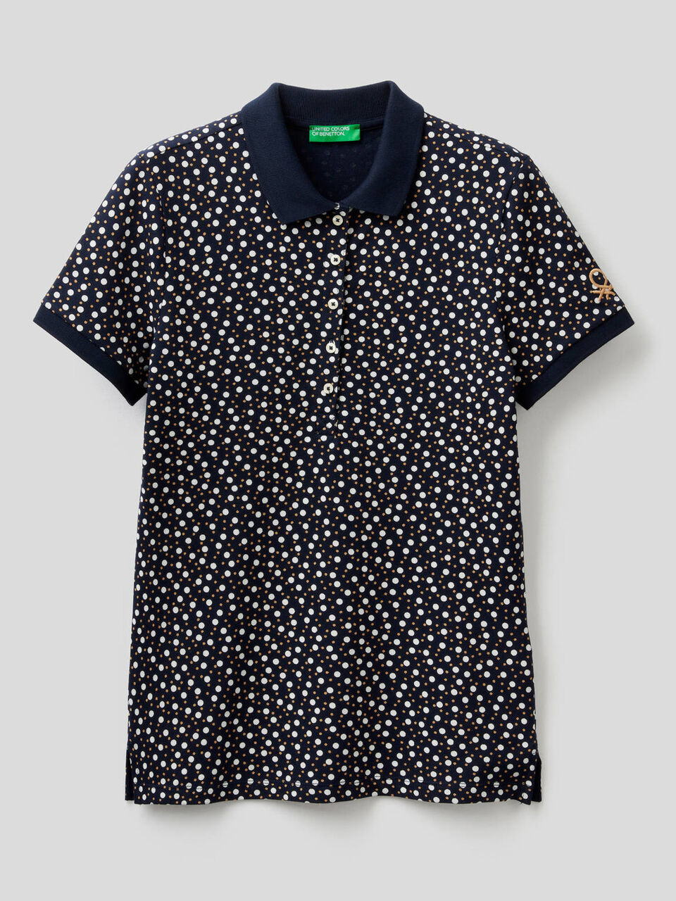 Polo mit Print aus stretchiger Baumwolle image number 1