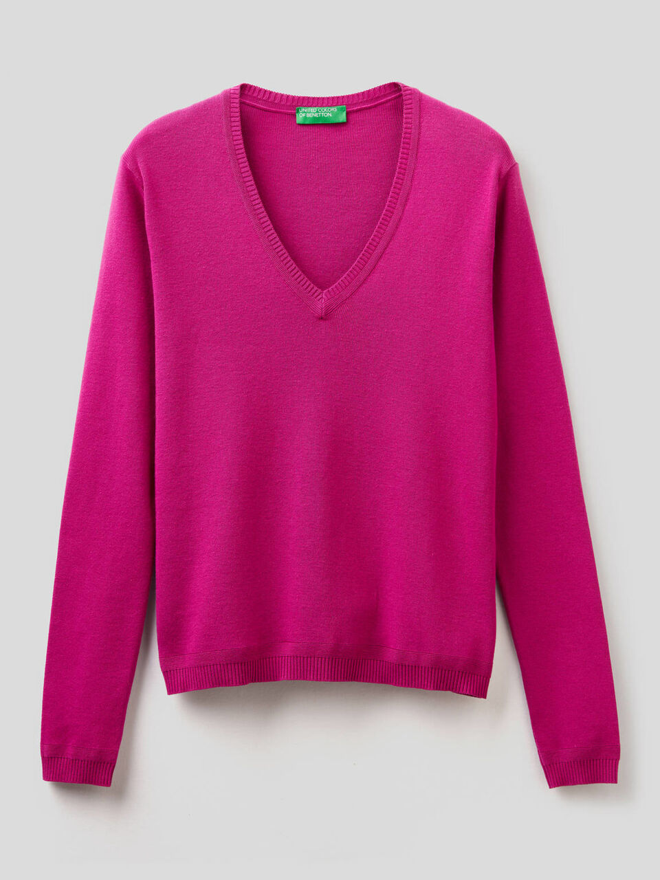 Pullover aus reiner Baumwolle mit V-Ausschnitt image number null
