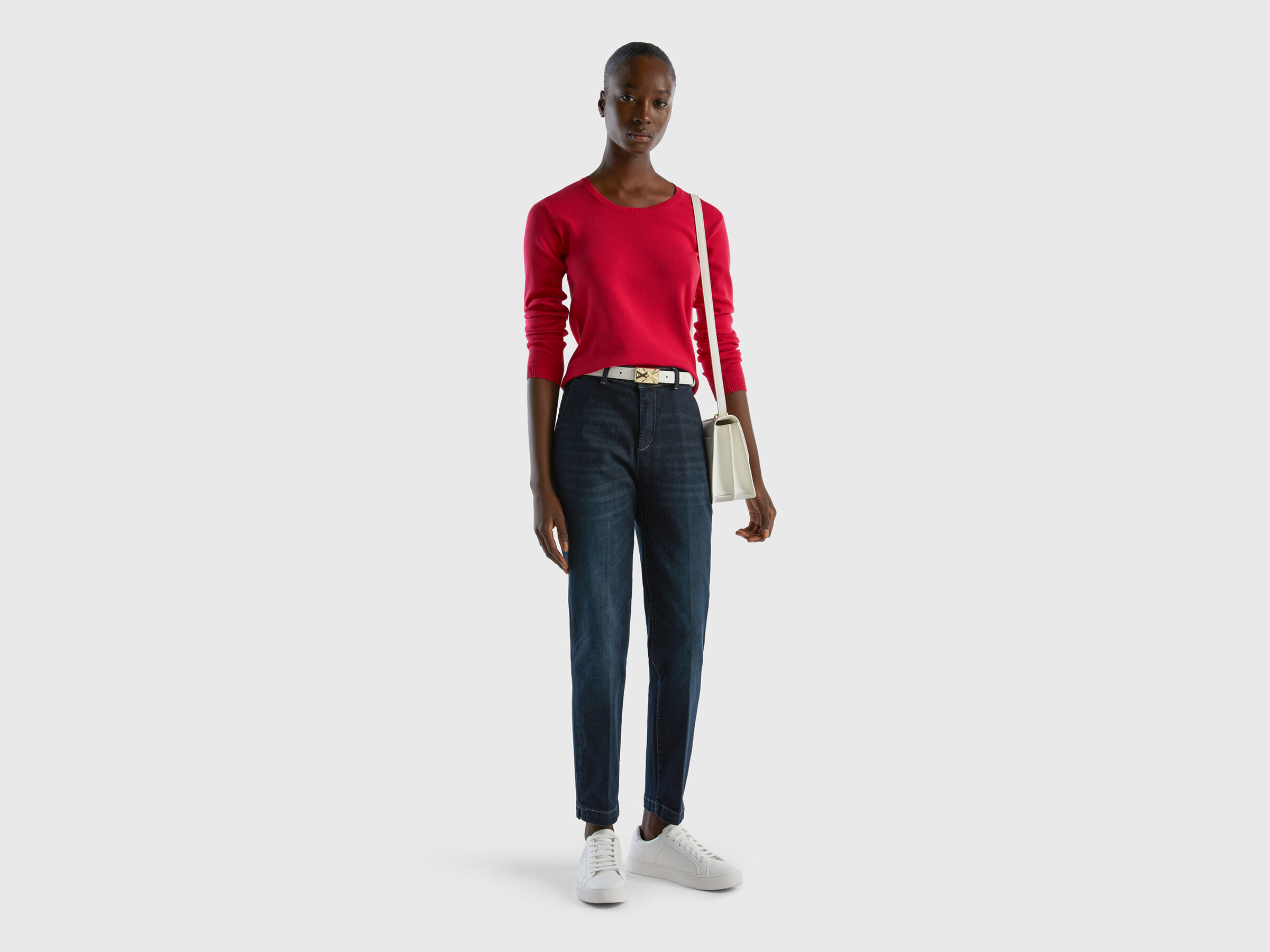 Pullover mit rundem Ausschnitt aus reiner Baumwolle image number 3