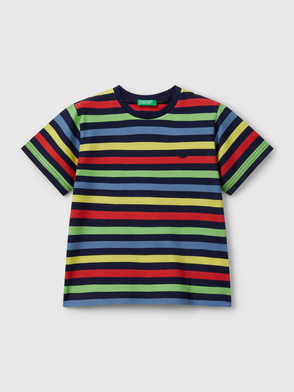 Gestreiftes T-Shirt aus 100 % Baumwolle Jungen