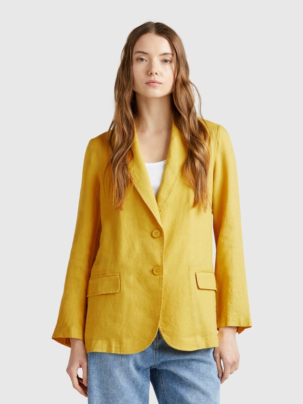 Blazer aus reinem Leinen Damen