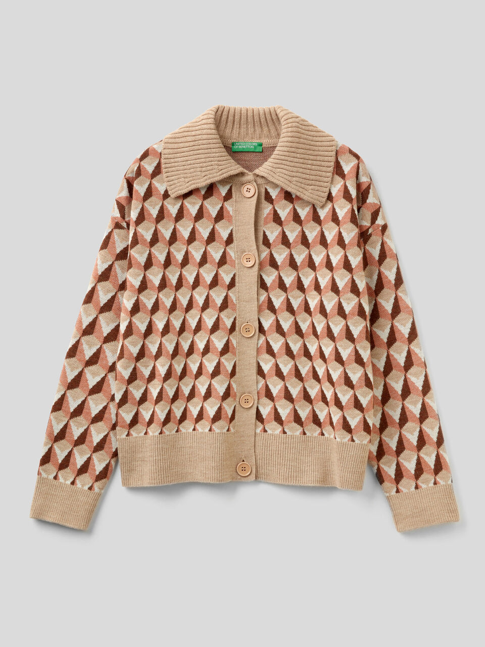 Strickjacke mit Polo-Kragen image number 1