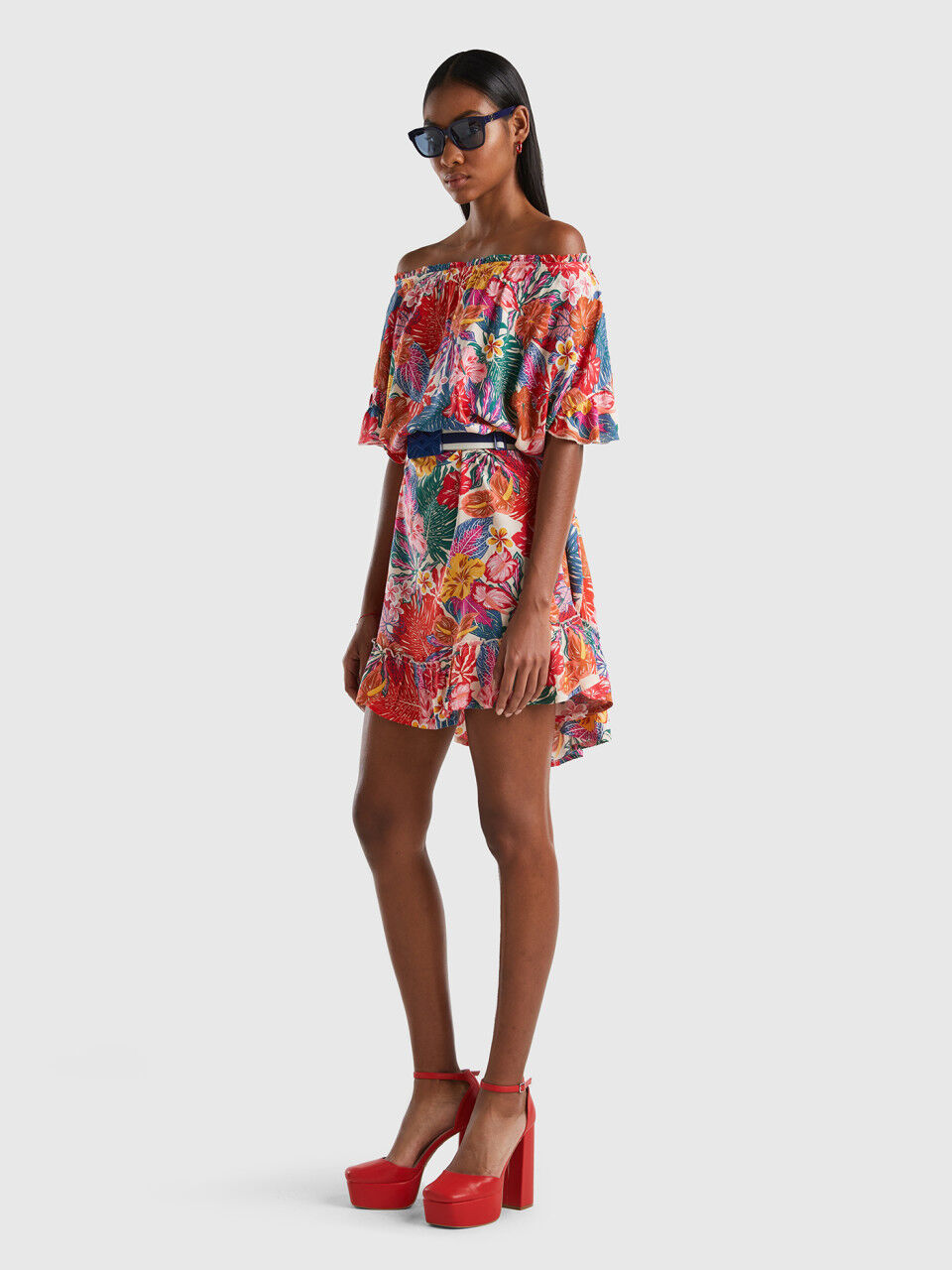 Geblümter Kaftan aus nachhaltiger Viskose