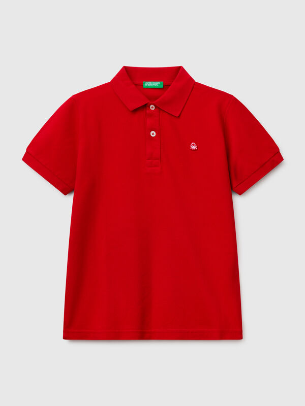 Slim Fit Poloshirt aus reiner Baumwolle Jungen