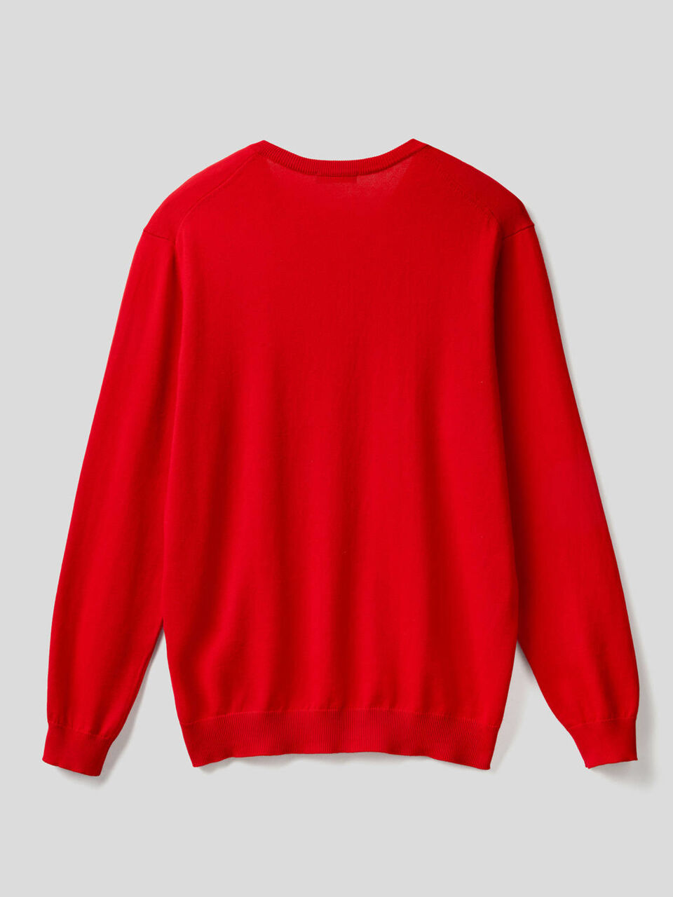 Pullover aus reiner Baumwolle mit V-Ausschnitt image number 2
