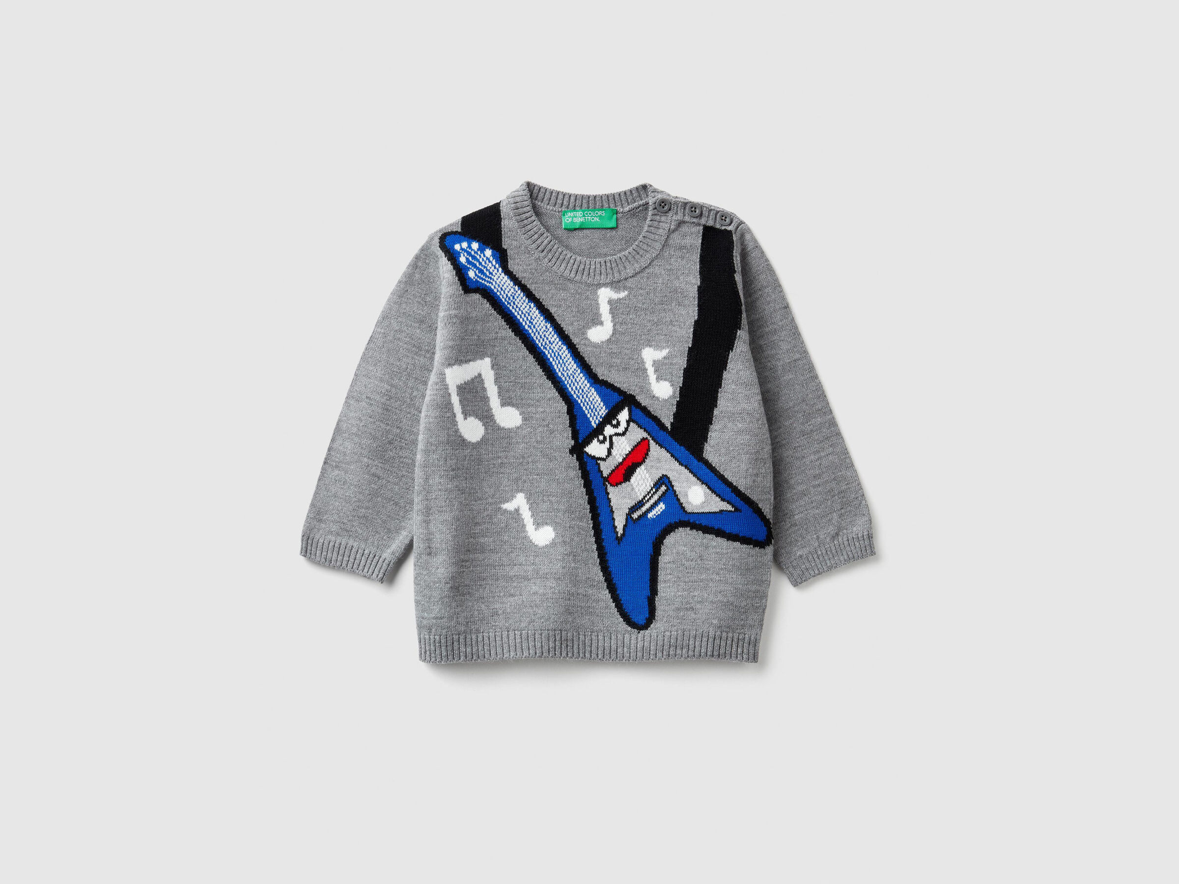 Pullover mit Rock-Intarsienarbeit image number null