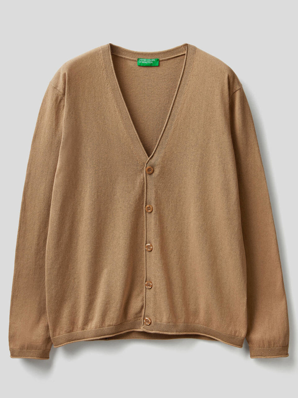 Strickjacke aus Baumwolle mit V-Ausschnitt image number 1