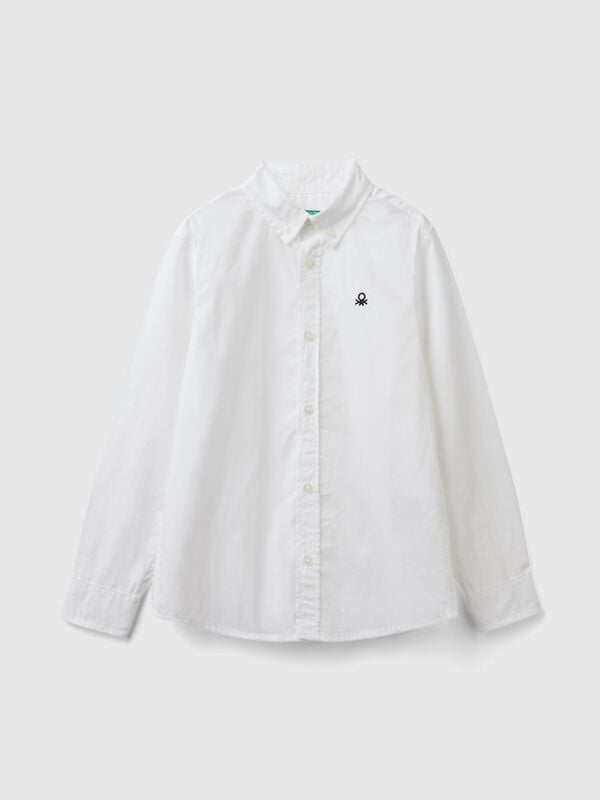 Weißes Button-Down-Hemd Jungen