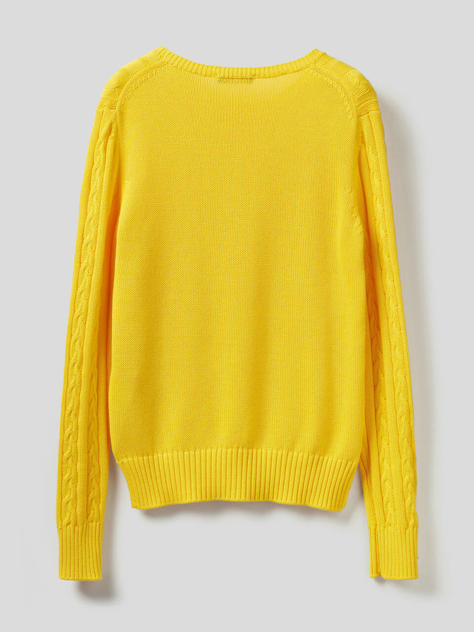Pullover aus Baumwolle mit Verarbeitung im Flechtmuster image number 2
