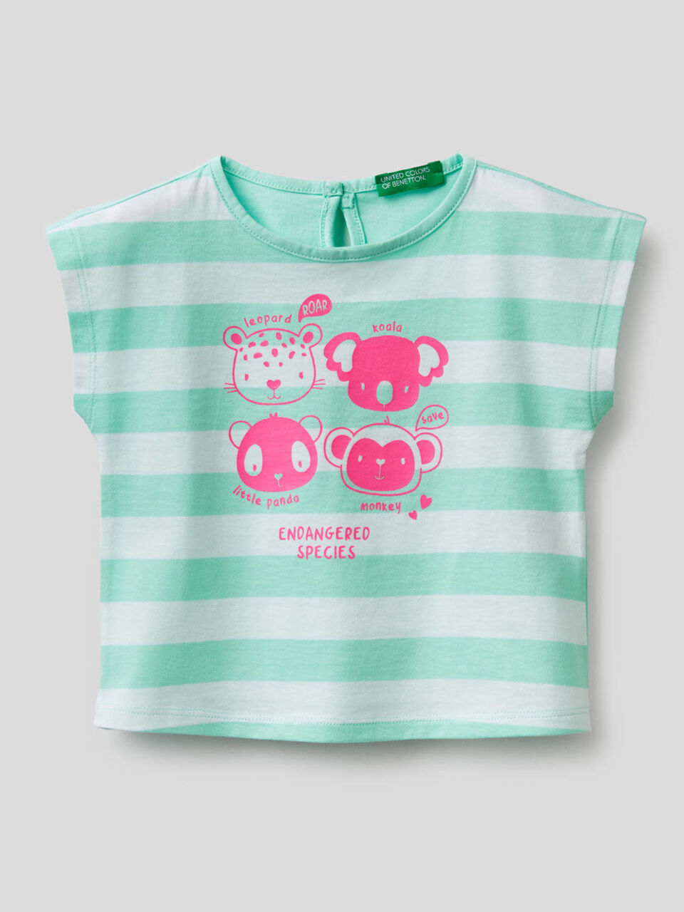 Gestreiftes T-Shirt mit Print image number 1